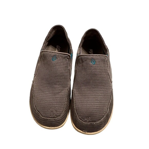 Olukai Boys Nohea Mesh Slip On Shoes Gray Flat Textile shoes loafers size J2 - Picture 1 of 7
